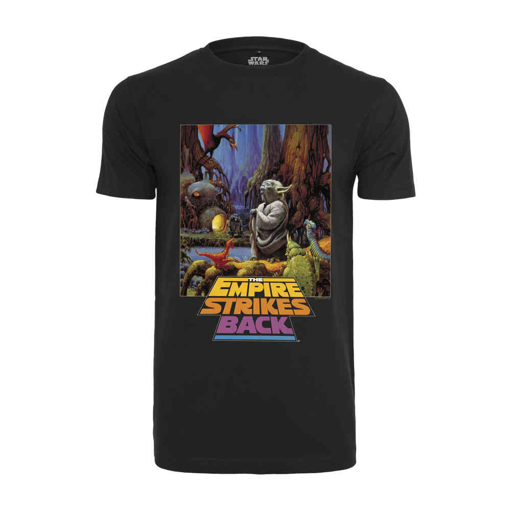 Merchcode Star Wars - Star Wars Yoda Poster Heren Tshirt - Zwart